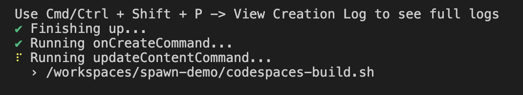 Codespaces logs